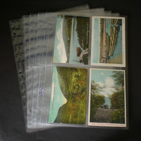 4 Pocket Postcard Page- Holds items up to 3 5/8 x 5 3/4. We use archival quality